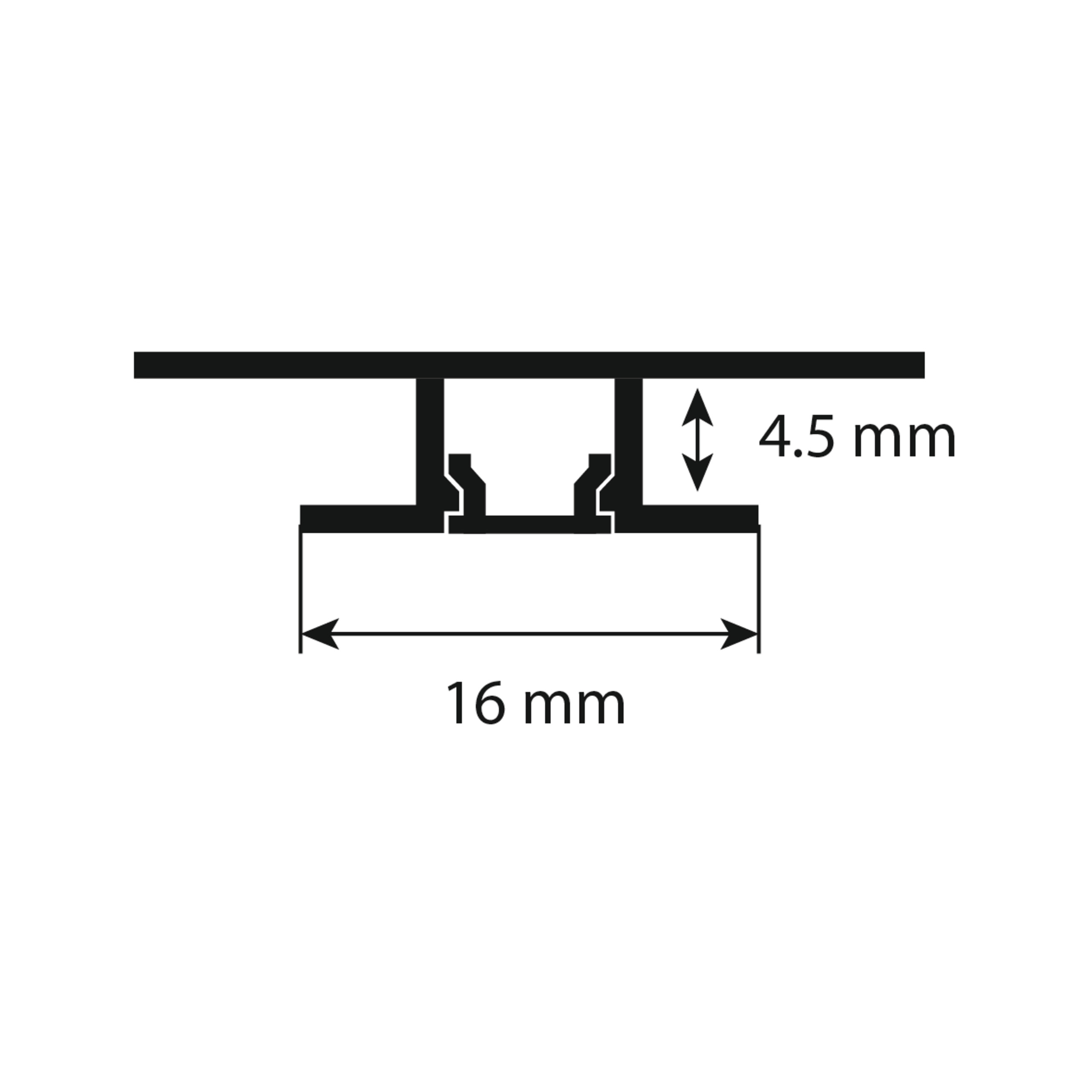 profilierte-slot, Schienenclip, montageclip, 16-mm, 4,5-mm
