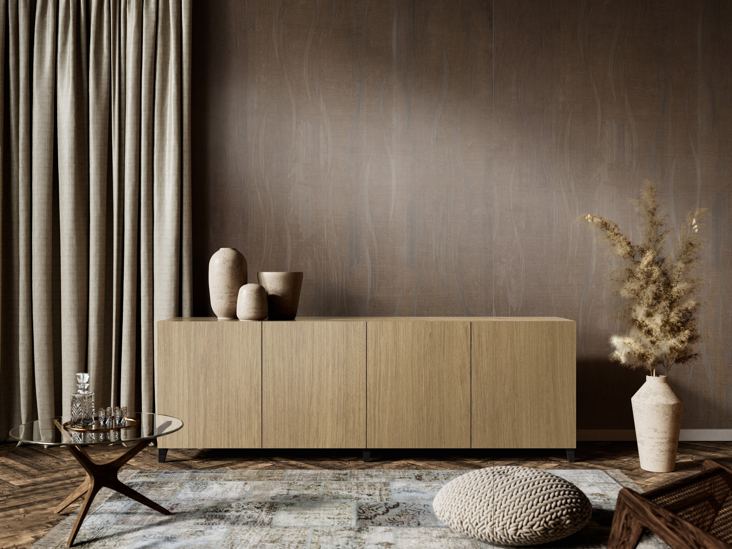Sideboard, Schrank, Holz, Braun, Dekoration