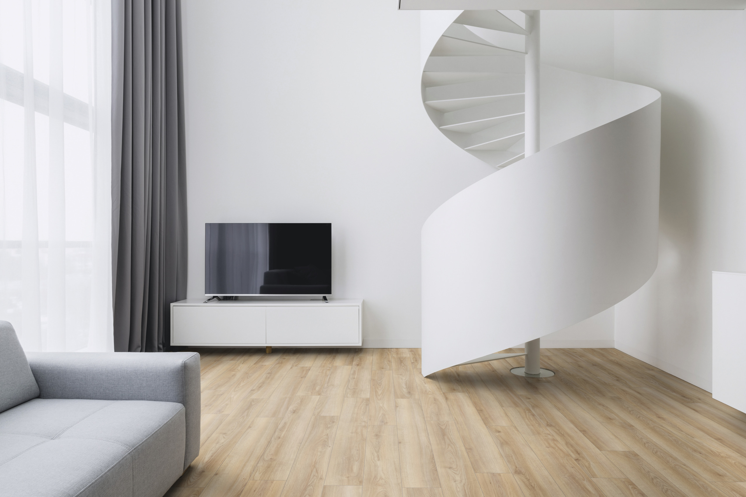 Innenarchitektur, Wohnzimmer, Überwachen, Bildschirm, Treppe