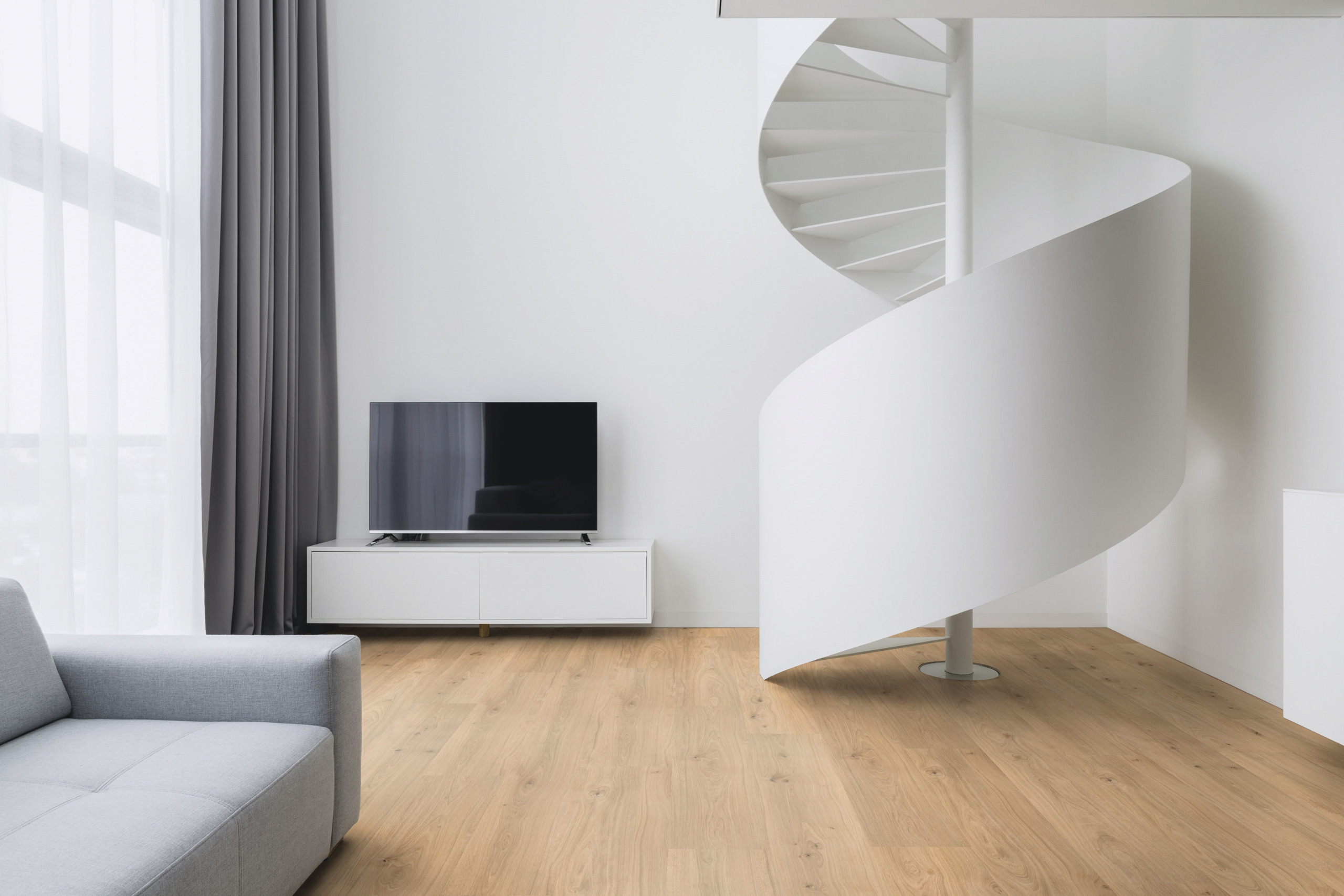 Innenarchitektur, Wohnzimmer, Überwachen, Bildschirm, Treppe