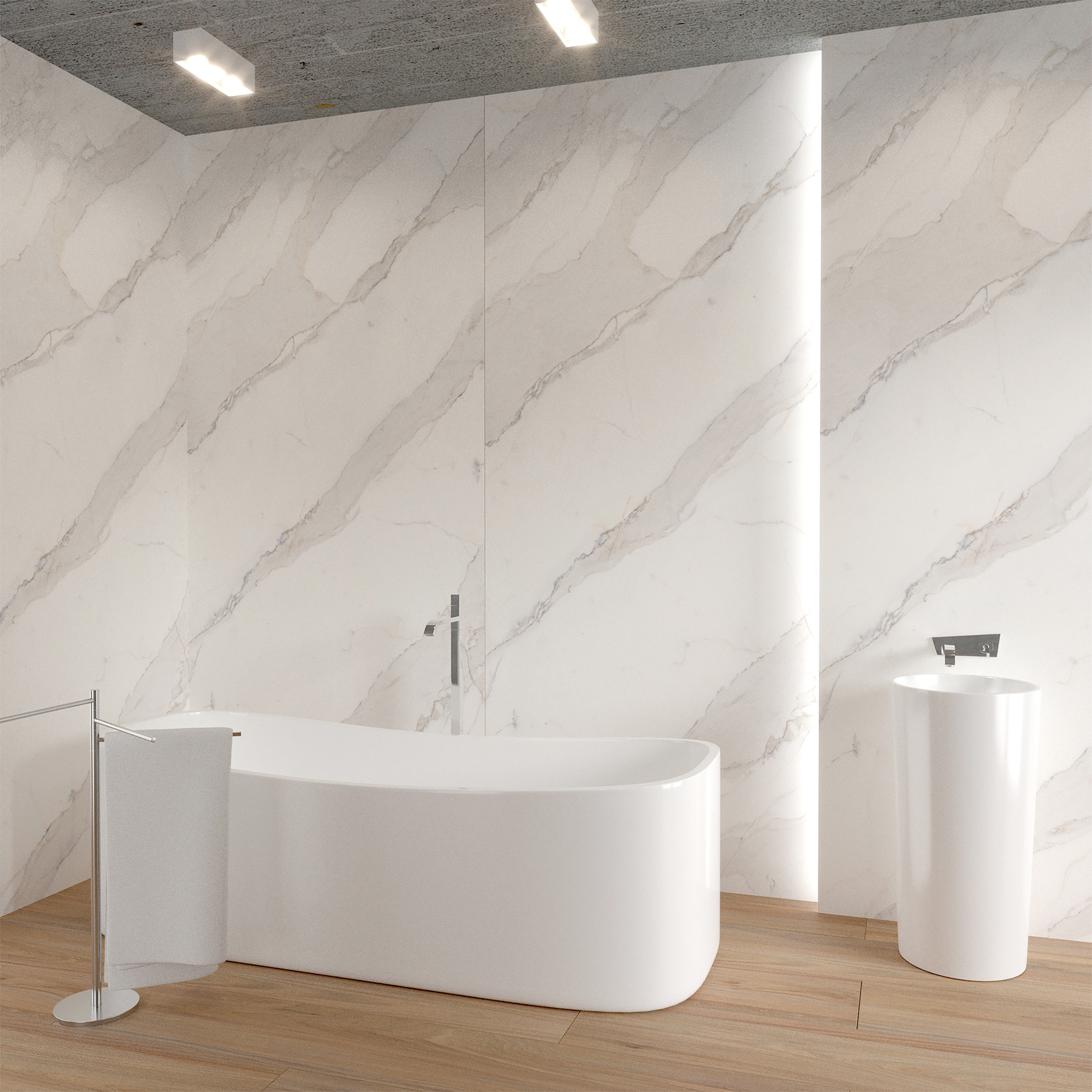 badewanne, freistehend, marmorfliesen, waschbecken?, einrichtung