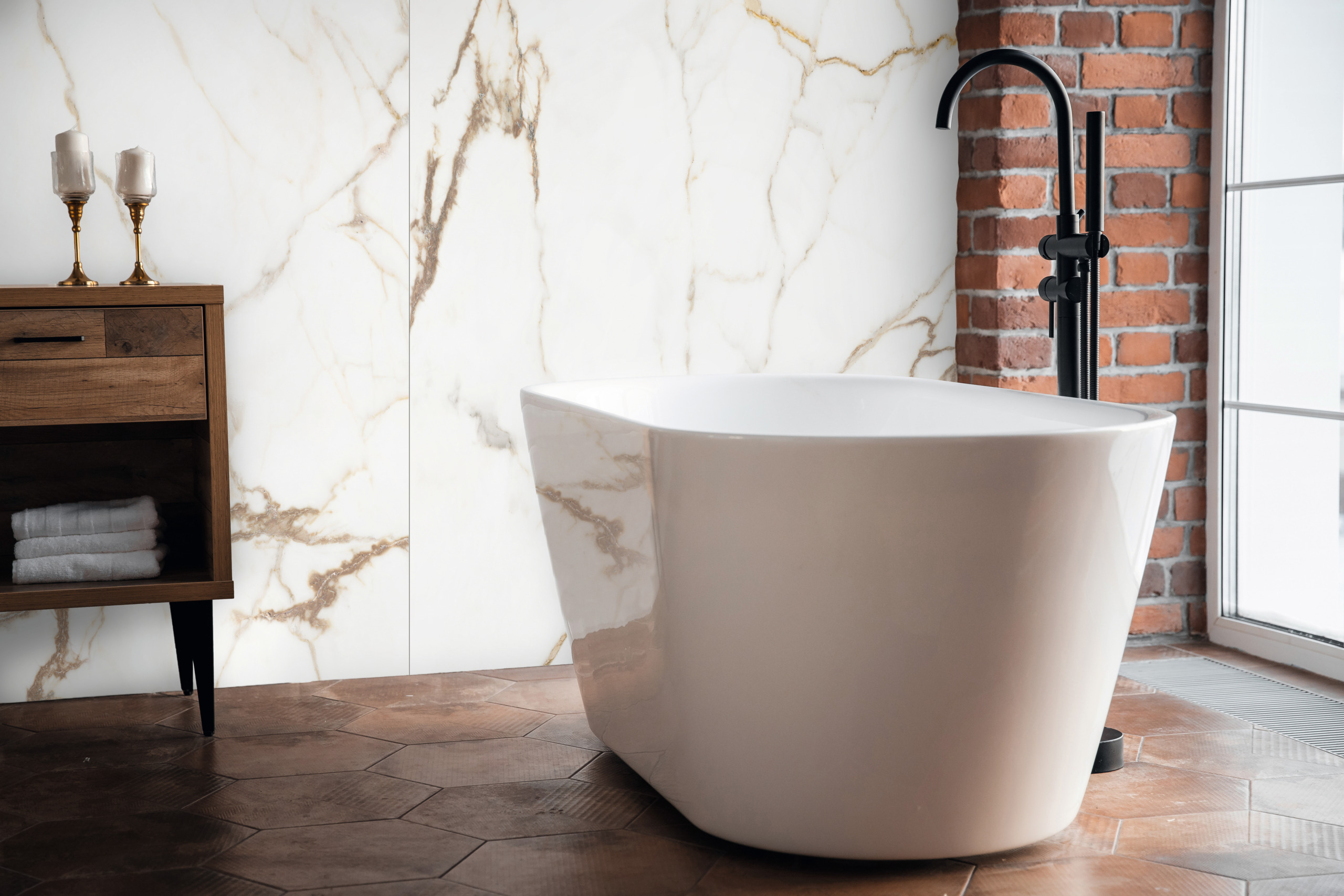 Wanne, Baden, Badewanne, Innenarchitektur, Kerze