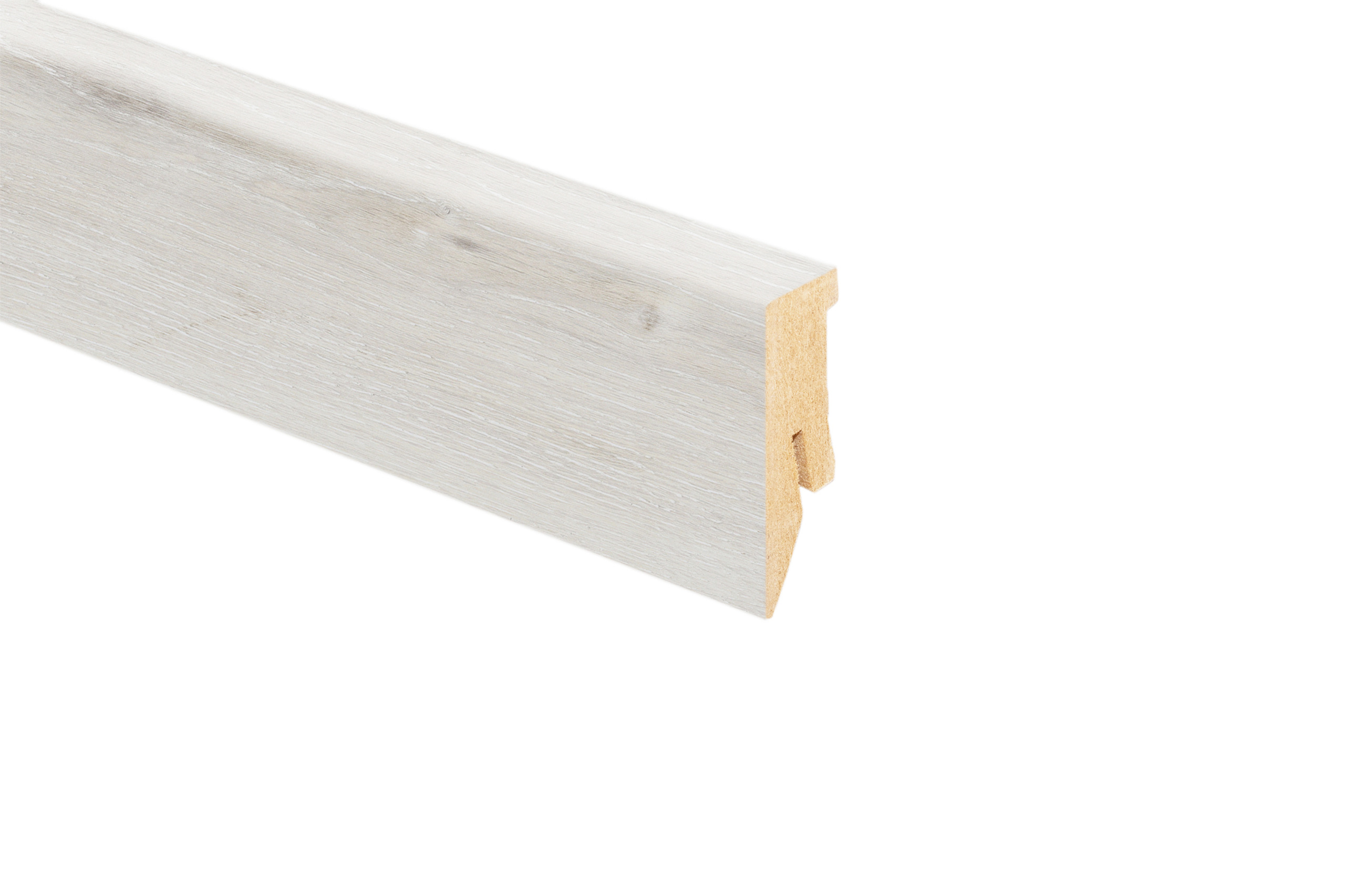 Holzleiste, Sockelleiste, Laminate, Weiß, Kante